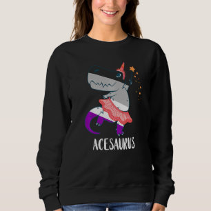 Ace Dancing T-Rex Tyrannosaurus Asexual Pride Ace  Sweatshirt