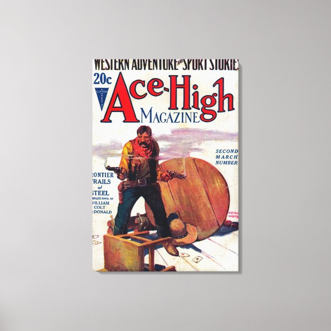 Ace High Magazine Cover 2 Canvas Print (Front)