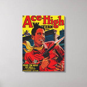 Ace High Magazine Cover 3 Canvas Print