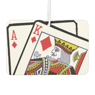 Ace & King of Diamonds 21st Birthday Card Car Air Freshener