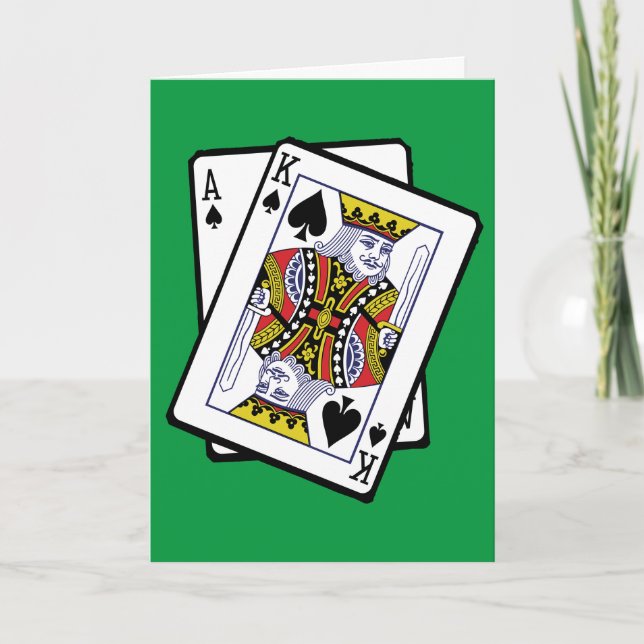 Ace & King of Spades 21st Birthday  Card (Front)