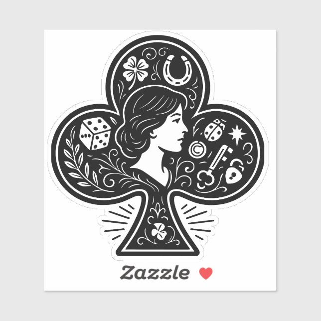 Ace of Clubs — Lady Luck Cameo (Sheet)