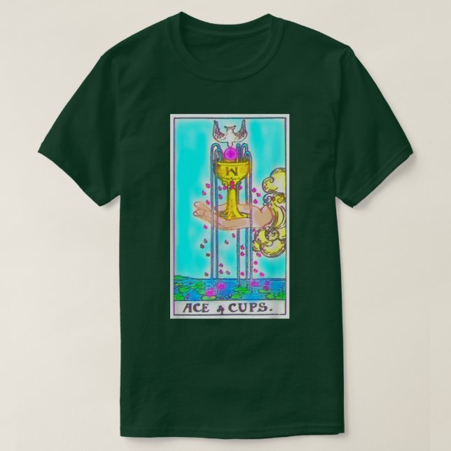 Ace Of Cups Tarot Card  Graphic Tee 25  (Design Front)