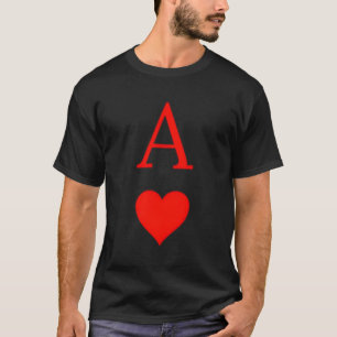 Ace Of He Playing Card Symbol And Letter T-Shirt