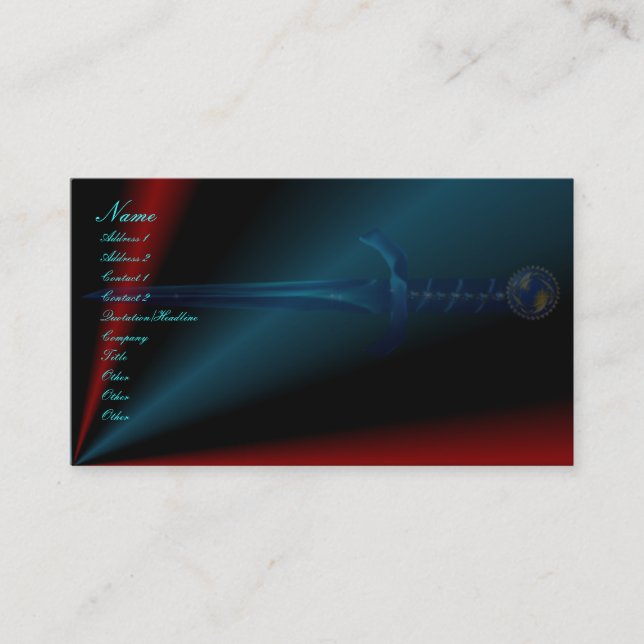 Ace Of Hearts and Dagger  Business Card (Front)