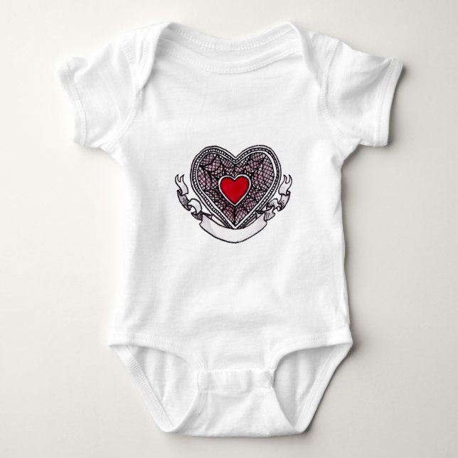 Ace of Hearts Baby Bodysuit (Front)