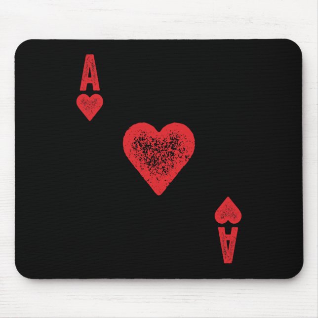 Ace Of Hearts Card Costume  Mouse Pad (Front)
