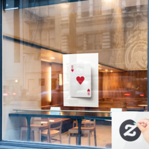 Ace of Hearts Card - Initials Cling
