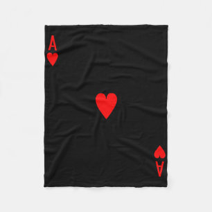 Ace Of Hearts Deck Of Cards Halloween Costume Fleece Blanket