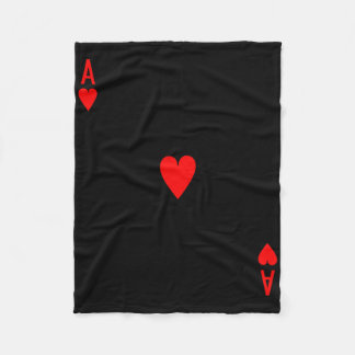 Ace Of Hearts Deck Of Cards Halloween Costume  Fleece Blanket