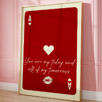 Ace of Hearts Love Quote Aesthetic Trendy Wall