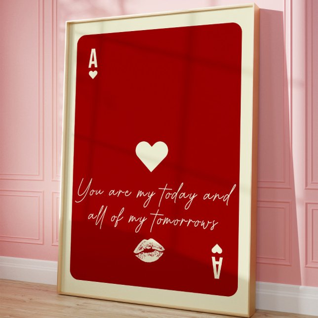 Ace of Hearts Love Quote Aesthetic Trendy Wall Poster (Creator Uploaded)