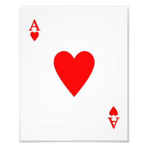 Ace of Hearts Photo Print