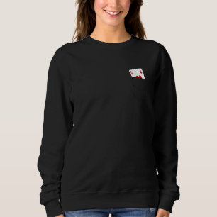 Ace Of Hearts Playing Card In Your Pocket Sweatshirt