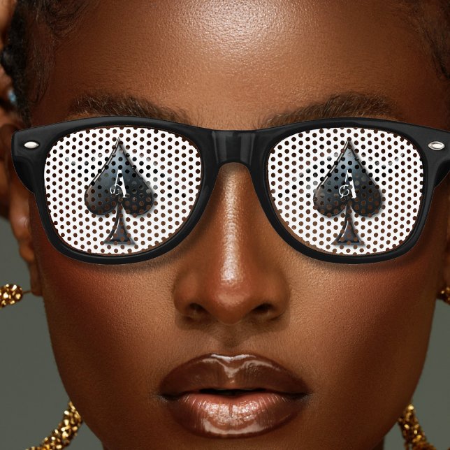 Ace of Spades Casino Deck of Playing Cards Retro Sunglasses (Ace of Spades Casino Deck of Playing Cards Retro Sunglasses)