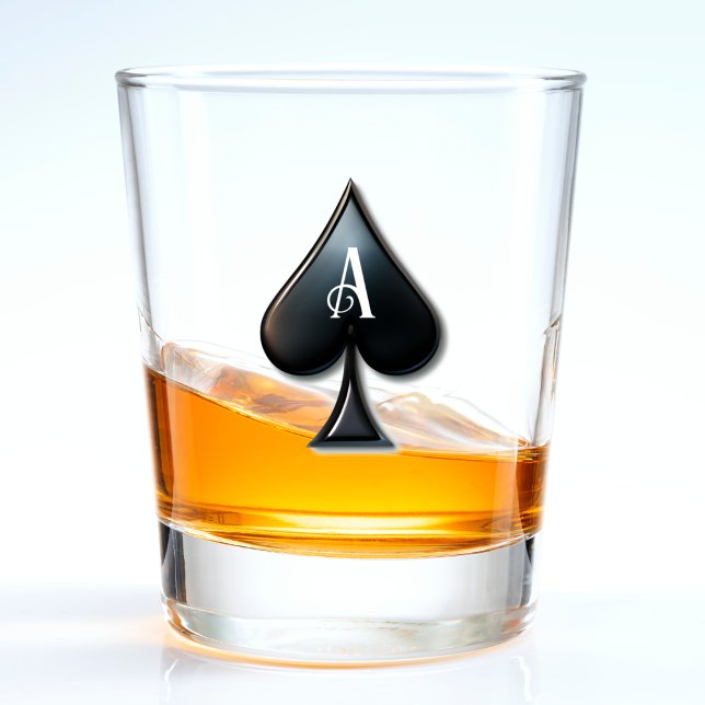 Ace of Spades Casino Deck of Playing Cards Shot Glass (ace of spades shot glass)