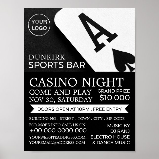Ace of Spades, Casino Night, Gaming Industry Poster (Front)
