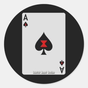 Ace of Spades Classic Round Sticker