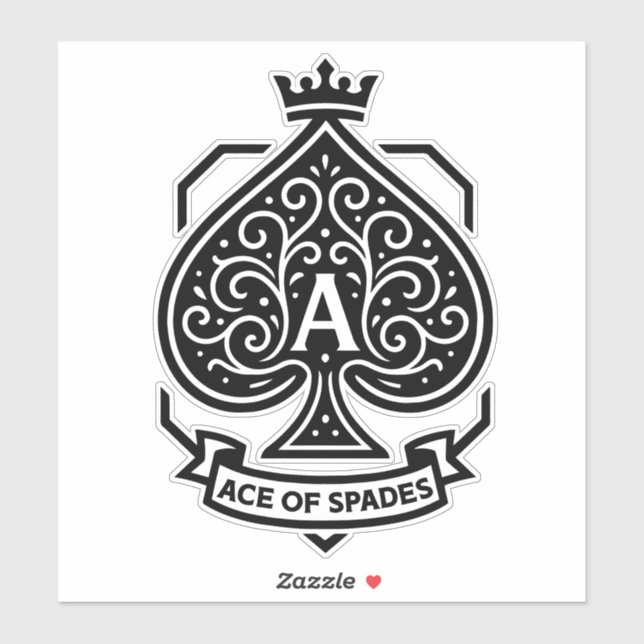 Ace of Spades Crest — Crowned Filigree (Sheet)