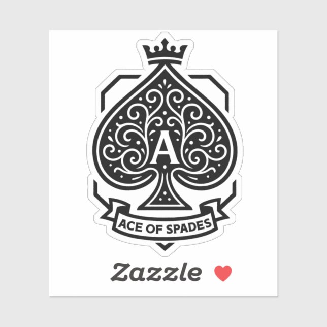 Ace of Spades Crest — Crowned Filigree (Sheet)