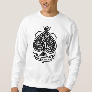 Ace of Spades Crest — Crowned Filigree Sweatshirt