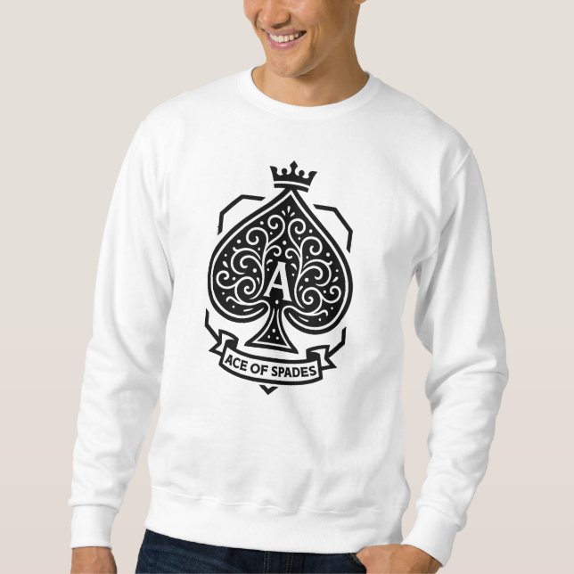 Ace of Spades Crest — Crowned Filigree Sweatshirt (Front)