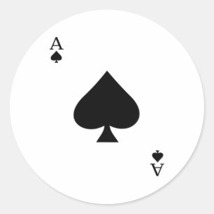 Ace Of Spades Deck Of Cards Halloween Costume  Classic Round Sticker