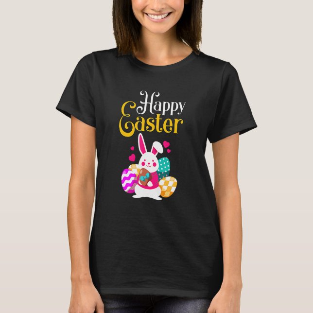 Ace Of Spades Easter Day Dancing Skeleton Bunny Ea T-Shirt (Front)