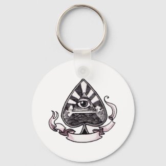 Ace of Spades Key Ring