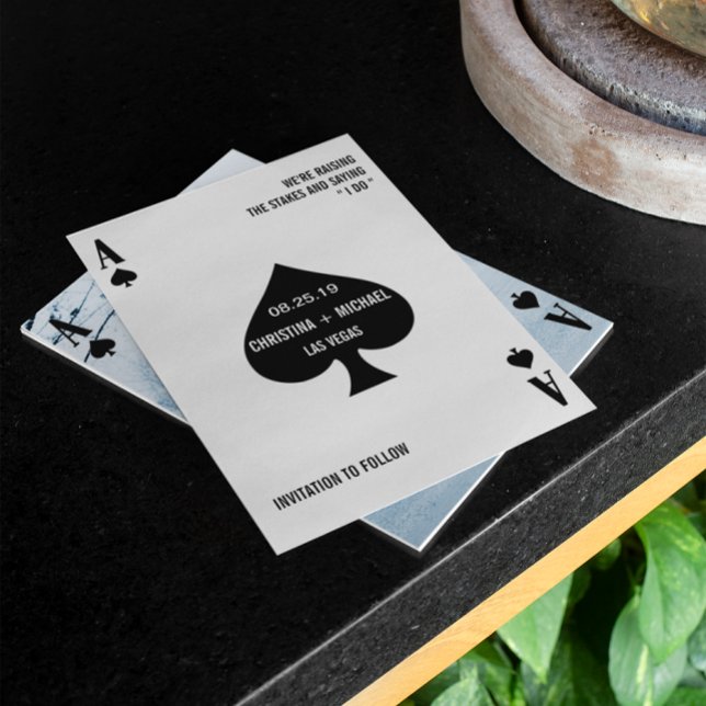 Ace of Spades Modern Chic Photo Save The Date (Creator Uploaded)