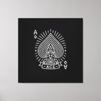 Ace of Spades — Monoline Sunburst Emblem