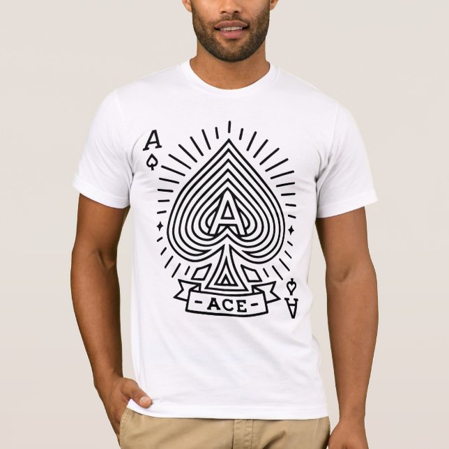 Ace of Spades — Monoline Sunburst Emblem T-Shirt (Front)