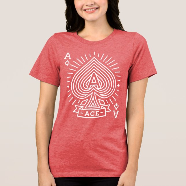 Ace of Spades — Monoline Sunburst Emblem Tri-Blend Shirt (Front)