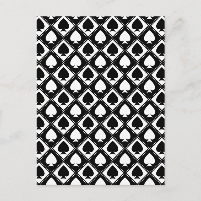 Ace of Spades Motif Postcard (Front)