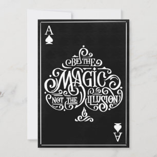 Ace of Spades Motivational Typography quote Holiday Card