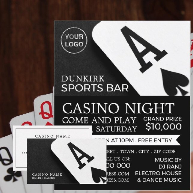 Ace of Spades, Online Casino, Gaming Industry Business Card (Creator Uploaded)