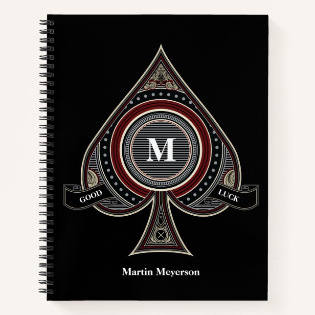 Ace of Spades Personalised Notebook (Front)