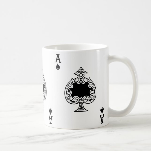 Ace of Spades Playing Card Coffee Mug (Right)