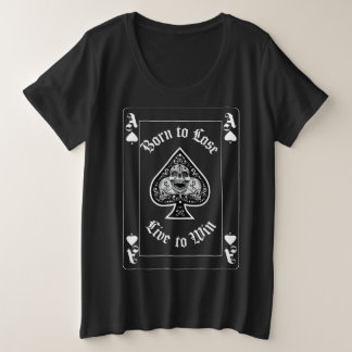 Ace of Spades Playing Card T-Shirt Plus Size T-Shirt