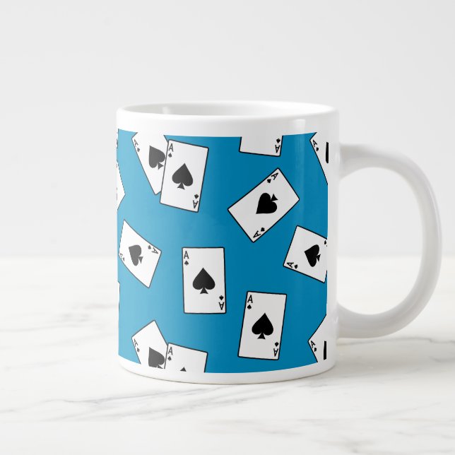 Ace Of Spades Poker Blackjack Casino Gamer Large Coffee Mug (Right)
