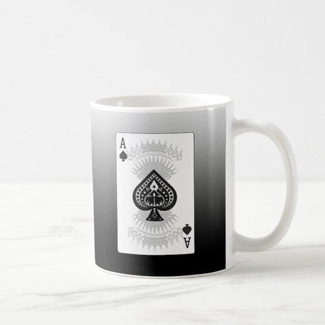 Ace of Spades Poker Card: Coffee Mug (Right)