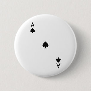 Ace Of Spades Royal Flush Costume Halloween Playin 6 Cm Round Badge
