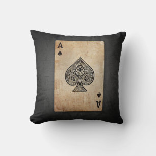 Ace of spades throw pillow
