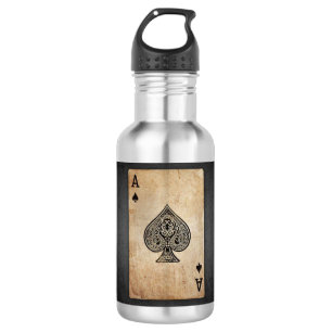 Ace of spades throw pillow 532 ml water bottle