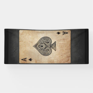 Ace of spades throw pillow banner