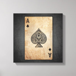 Ace of spades throw pillow canvas print