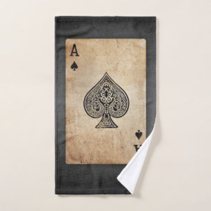 Ace of spades throw pillow hand towel