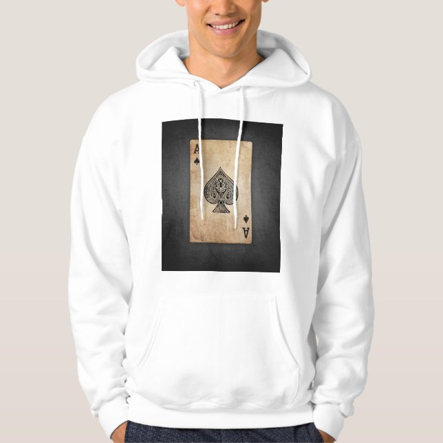 Ace of spades throw pillow hoodie (Front)