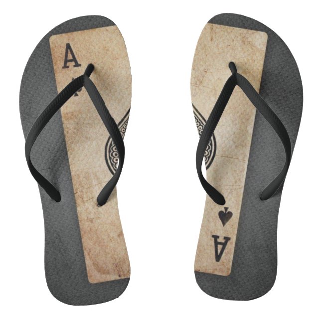 Ace of spades throw pillow jandals (Footbed)