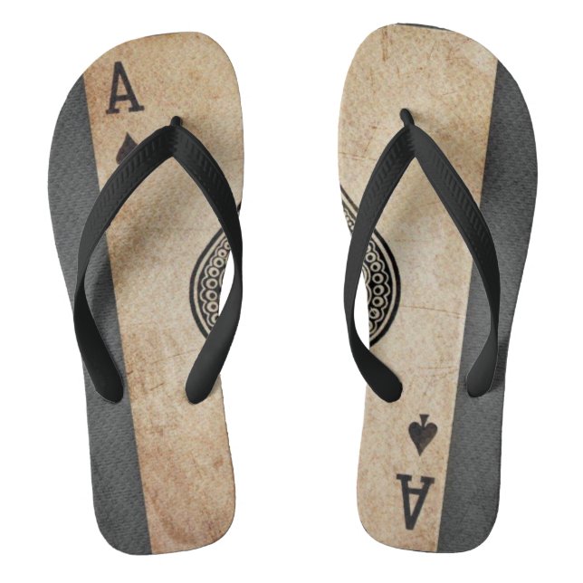 Ace of spades throw pillow jandals (Footbed)